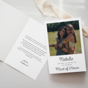 Carte pliée Photo Maid Of Honor Proposition