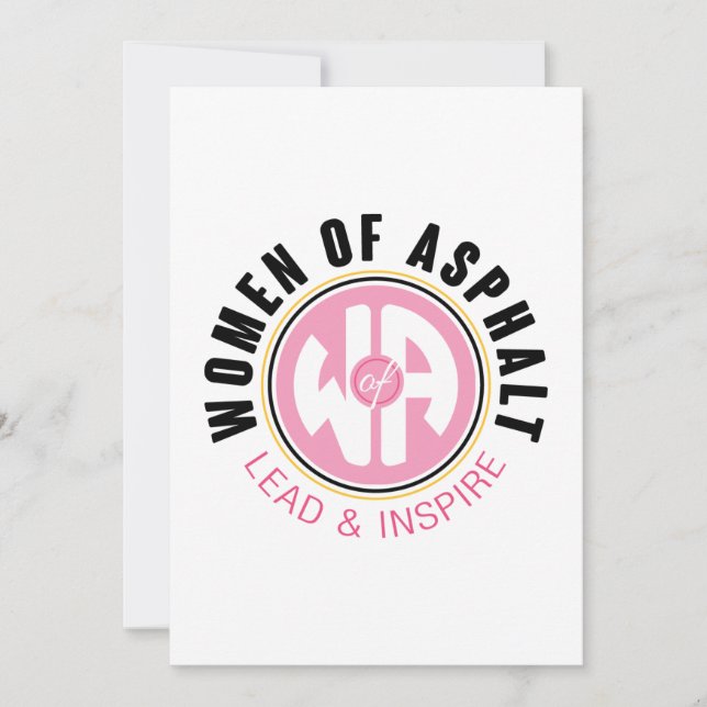Carte pliée pour femmes d'asphalte (Devant)