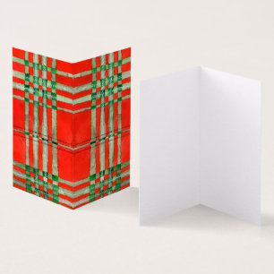 Carte pliée RED SCOTT TARTAN 3.5x2