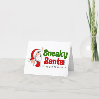 Carte pliée Sneaky Père Noël avec enveloppe