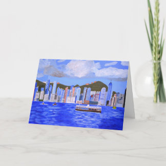 Carte pliée Vacances à Hong Kong 
