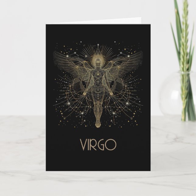 Carte pliée Virgo Zodiac Constellation (Devant)