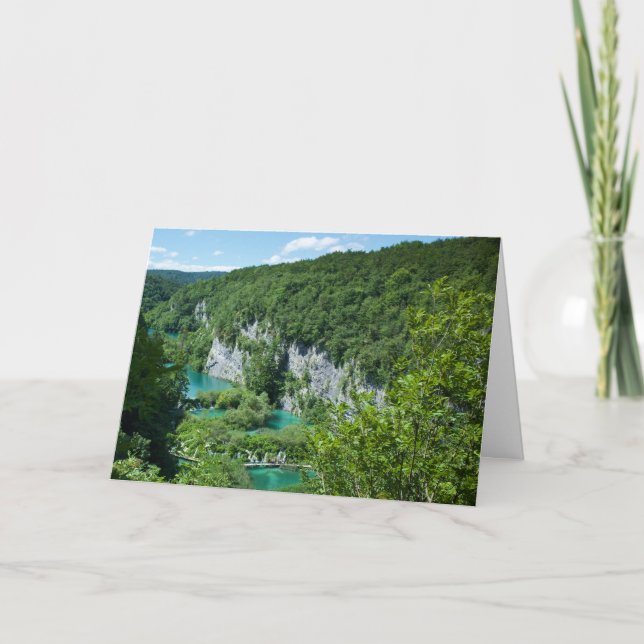 Carte Plitvice Lacs Croatie Photographie du paysage (Devant)