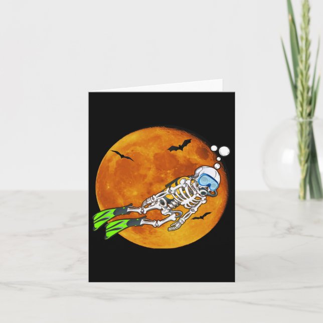 Carte Plongée sous-marine Halloween Plongeur plongée sou (Devant)