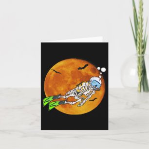 Carte Plongée sous-marine Halloween Plongeur plongée sou