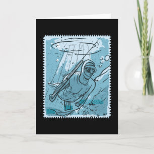 Carte Plongeur Spear Pêche Spearfish Plongée Cadeau Papa