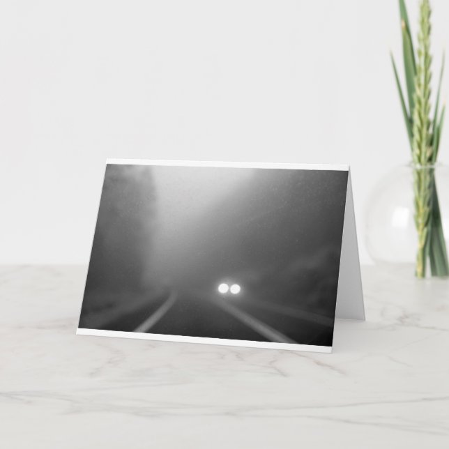 Carte Pluie nocturne - approche des phares (Devant)