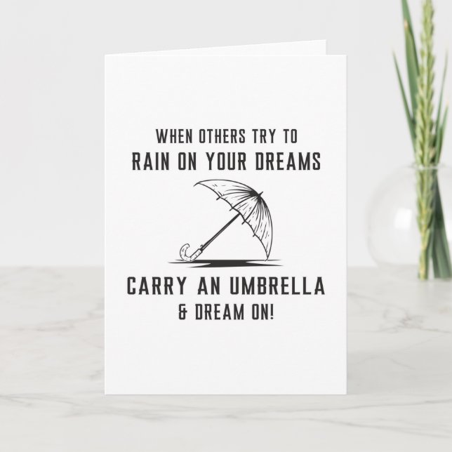 Carte Pluie Nuage Météo Raindrop Umbrella Idée cadeau (Devant)