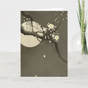 Carte Plum Blossoms at Night by Ohara Koson Vintage