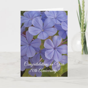 Carte Plumbago Personnalisé 70e anniversaire de Mariage
