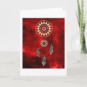 Carte Plume de Dream Catcher couleur spirituelle
