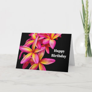 Carte Plumeria rose assez florale Photo Anniversaire