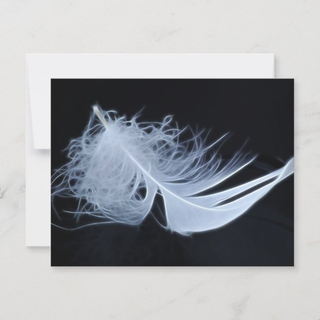 Carte Plumes blanches - angélique par nature (Devant)