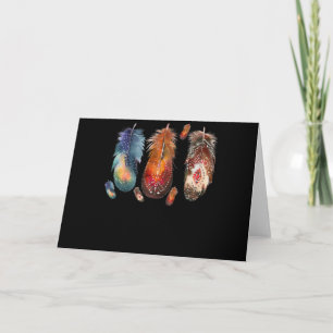 Carte Plumes Indigène de la Fierté autochtone indienne