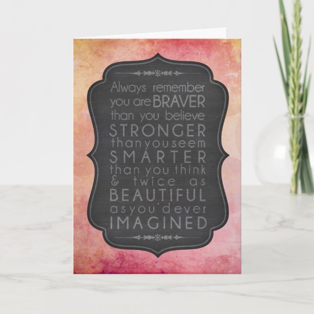Carte Plus courageux que vous ne croyez l'inspiration (Devant)