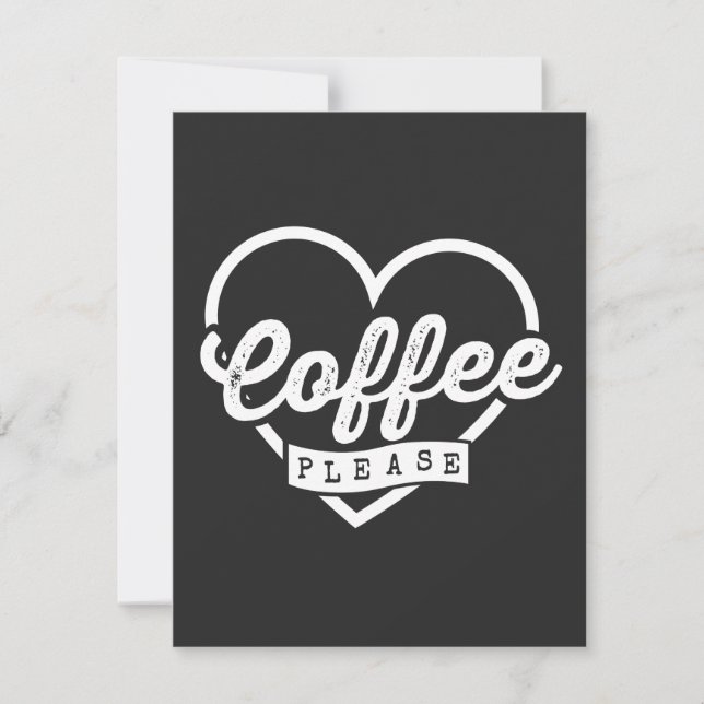 CARTE PLUS DE CAFÉ S'IL VOUS PLAÎT (Devant)