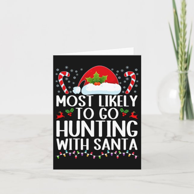 Carte Plus susceptible d'aller à la chasse avec Santa Hu (Devant)
