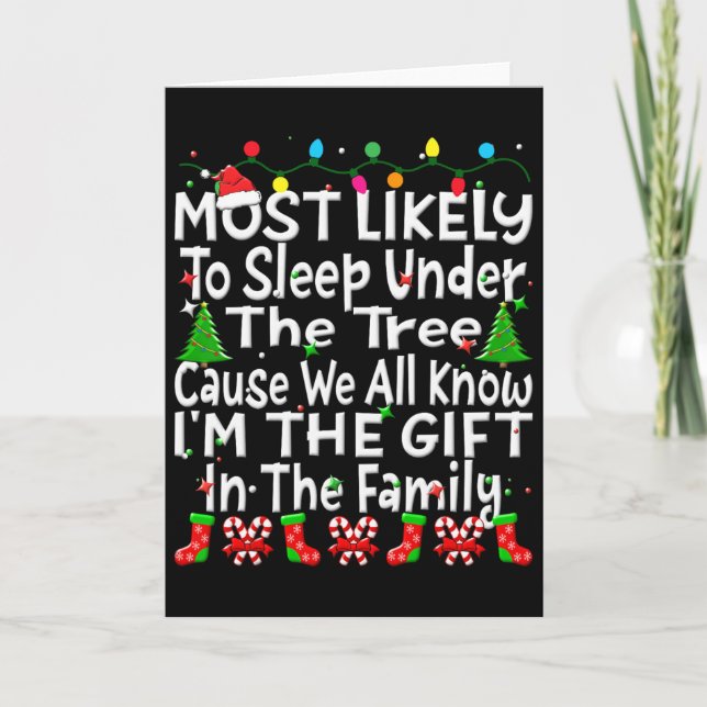 Carte Plus susceptible de dormir sous l'arbre dont je su (Devant)