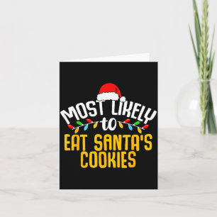 Carte Plus Susceptible De Manger Les Cookies De Santa Dr