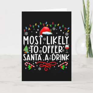 Carte Plus susceptible d'offrir un verre au Père Noël Fa