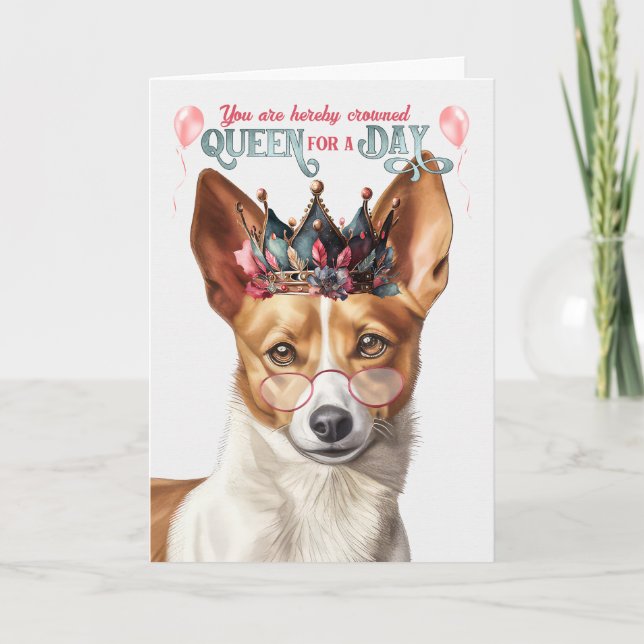 Carte Podengo Pequeno Chien Reine Jour Amusant Anniversa (Devant)