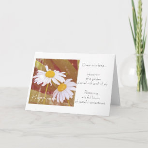 Carte Poem Daisies Bonheur