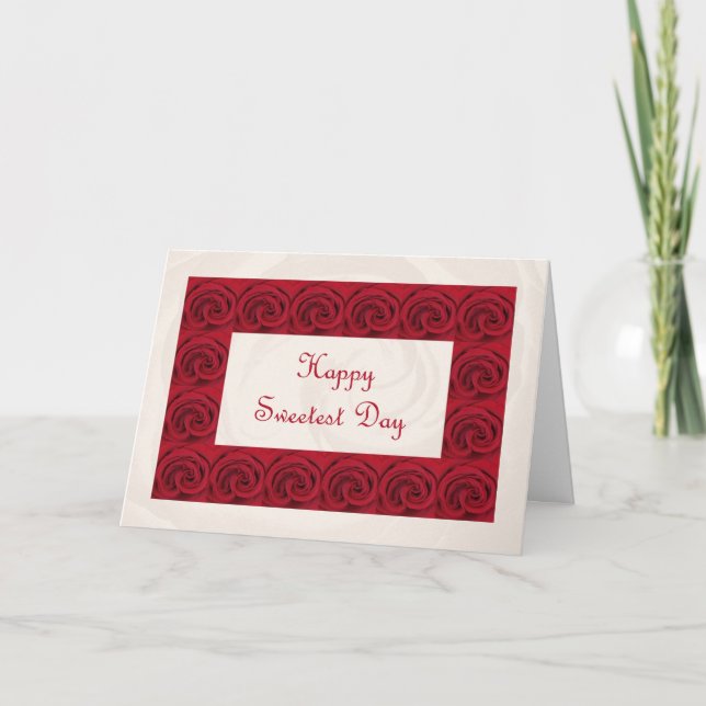 Carte Poem de jour la plus douce — Rose (Devant)