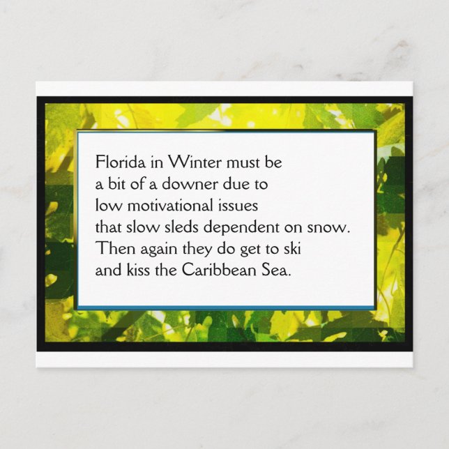 Carte Poem Ferme Amusante #1 (Devant)