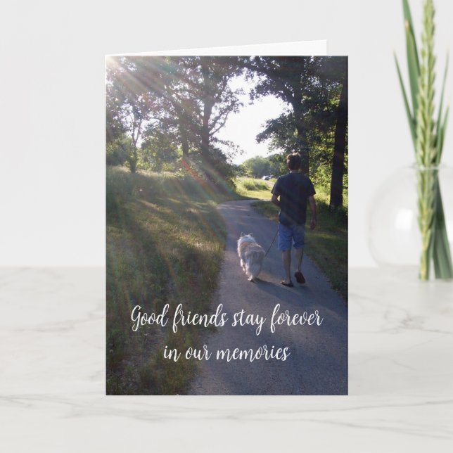 Carte Poem Pet Chien Photo Sympathy Rainbow Bridge (Devant)