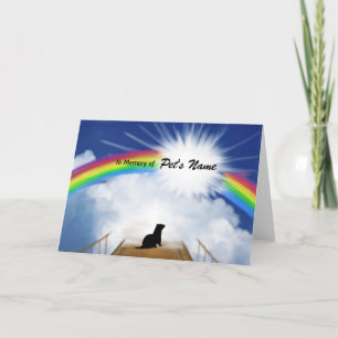 Carte Poème commémoratif de pont en arc-en-ciel pour des