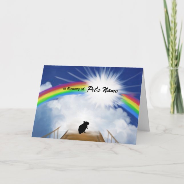 Carte Poème commémoratif de Rainbow Bridge pour Hamsters (Devant)