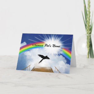 Carte Poème commémoratif du pont Rainbow pour les oiseau
