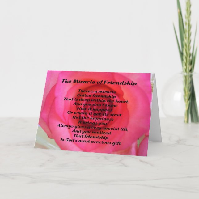 Carte Poème d'amitié (Devant)