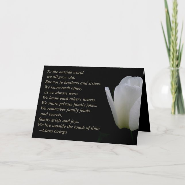 Carte Poème d'anniversaire frère/soeur (Devant)