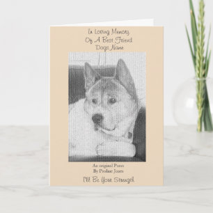 Carte poème de chien original loyal vieux animal sympath