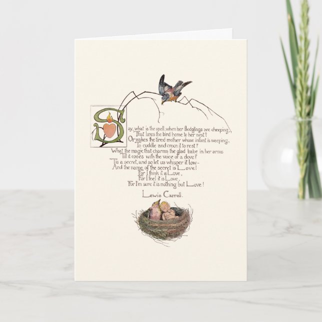 Carte Poème de Nursery par Lewis Carroll (Devant)