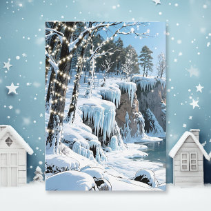 Carte Poème d'hiver du comté de Door, Wisconsin