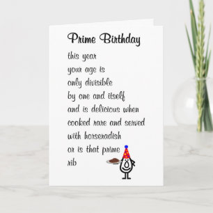 Carte Poème drôle de bon anniversaire pour un anniversai