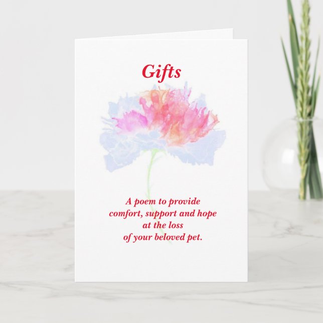 Carte Poème : Female Pet Perdre Sympathie FL Plié (Devant)