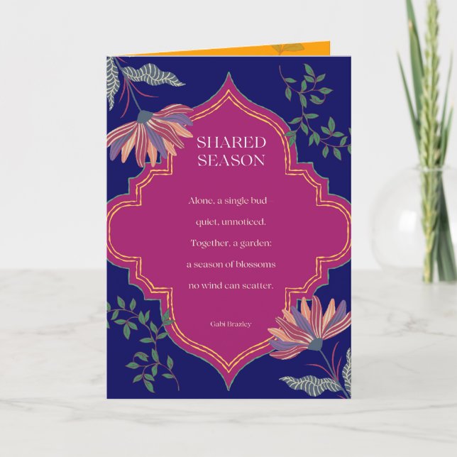 Carte poétique de saison partagée (Devant)