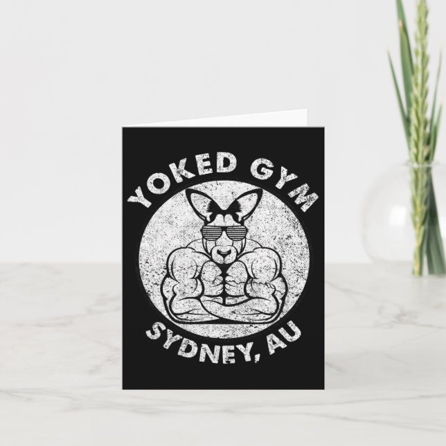Carte Poids Lift Yoked Gym Sydney Flex Muscle Kangaroo (Devant)