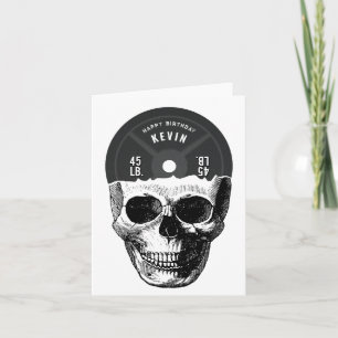 Carte Poids Plate Entraînement crâne Fitness Anniversair