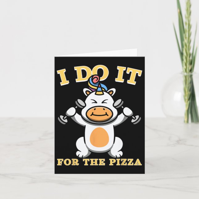 Carte Poids Unicorn Motivation De L'Exercice Pour Un Bod (Devant)