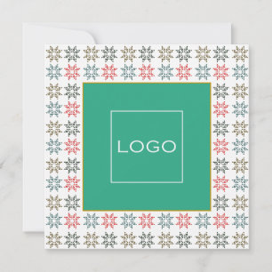 Carte Poinsettia Motif Noël, Logo personnalisé Affaires