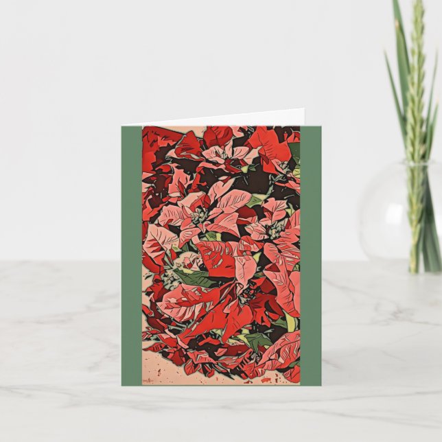Carte Poinsettias (Devant)