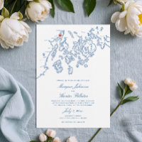 Carte Point Maine de French Mariage élégant
