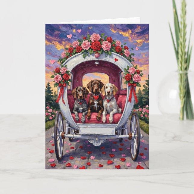 Carte Pointer allemand Saint-Valentin  (Devant)