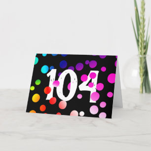 Carte Points arc-en-ciel 104e anniversaire en noir
