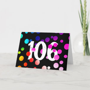 Carte Points arc-en-ciel 106e anniversaire en noir