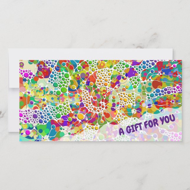 Carte Points colorés Spirales Peinture à la main 2 (Devant)